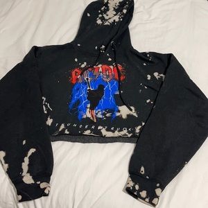 AC/DC cropped hoodie